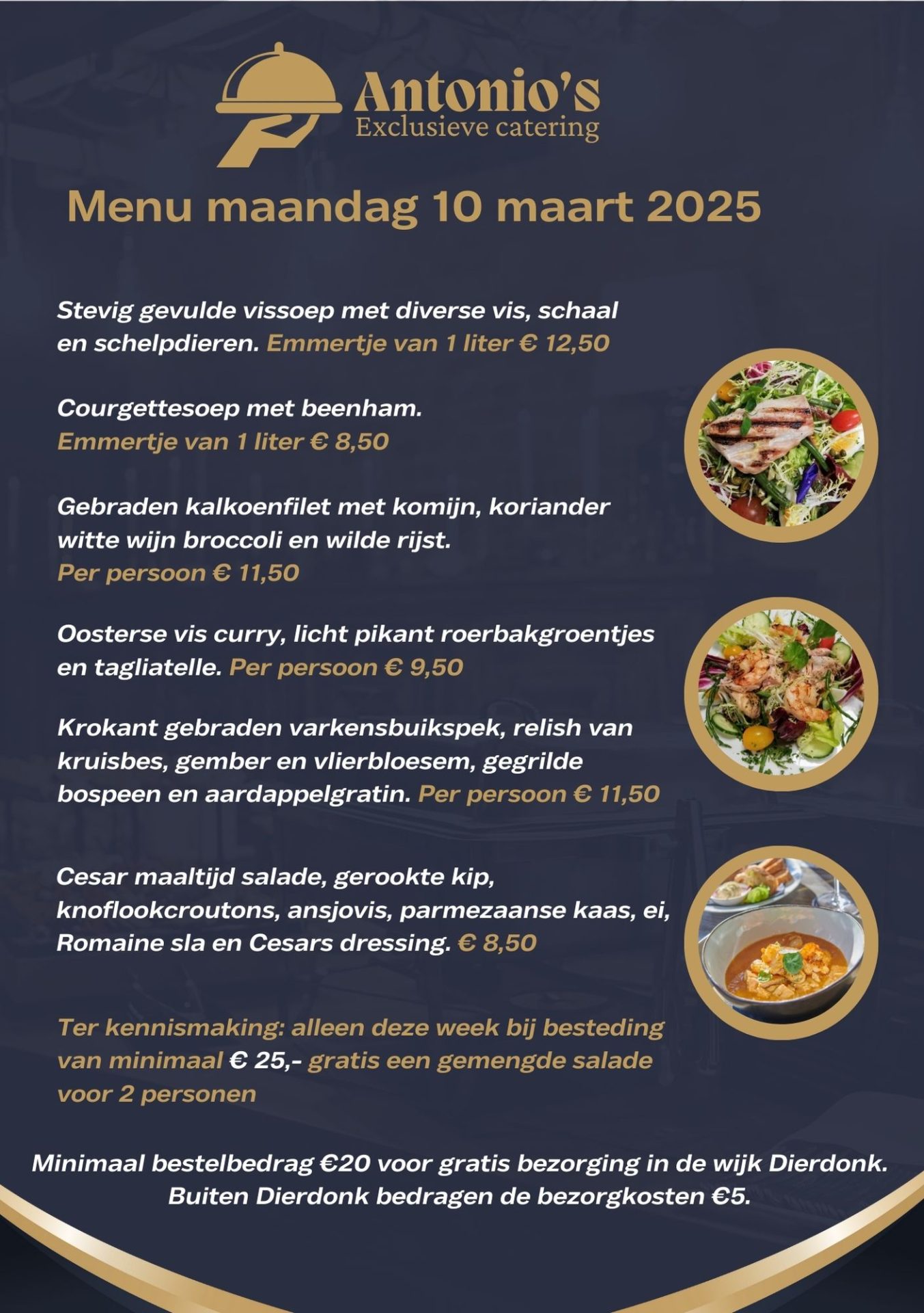 Kopie van A5 flyer Antonio's exclusieve catering